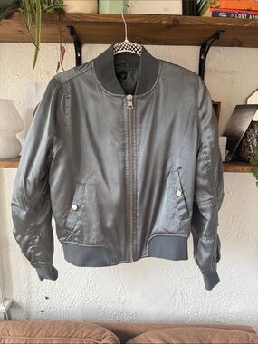 TOP SHOP Bomber Jacket - Gray